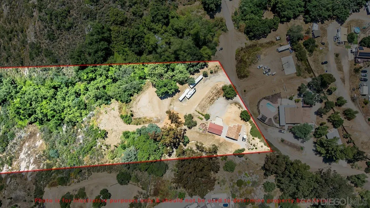 1356 Real Way Lane Alpine, CA 91901 - Photo 52 of 58 an aerial view of a house with a yard