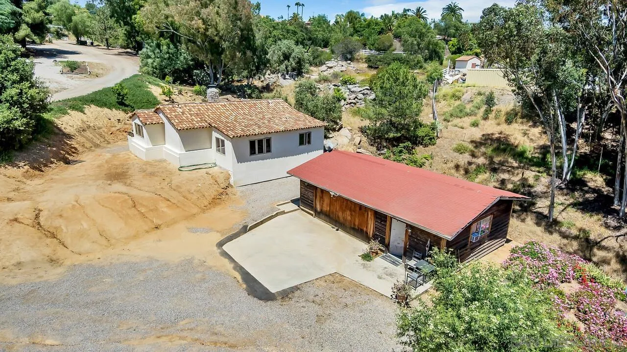 1356 Real Way Lane Alpine, CA 91901 - Photo 55 of 58 an aerial view of a house with yard and mountain view in back