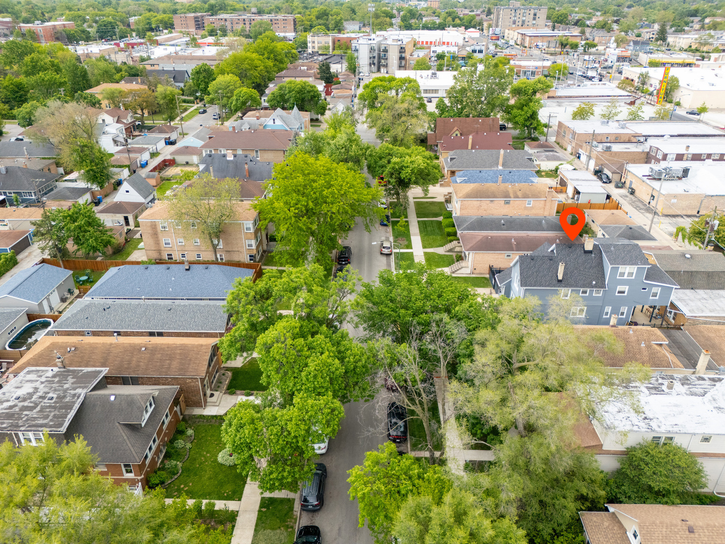 2530 North Neva Avenue Chicago, IL 60707 - Photo 49 of 50 an aerial view of residential houses with outdoor space