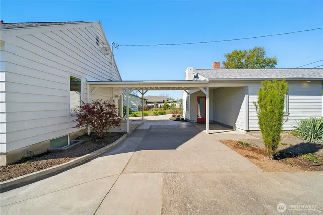 a view of a entryway door front of house
