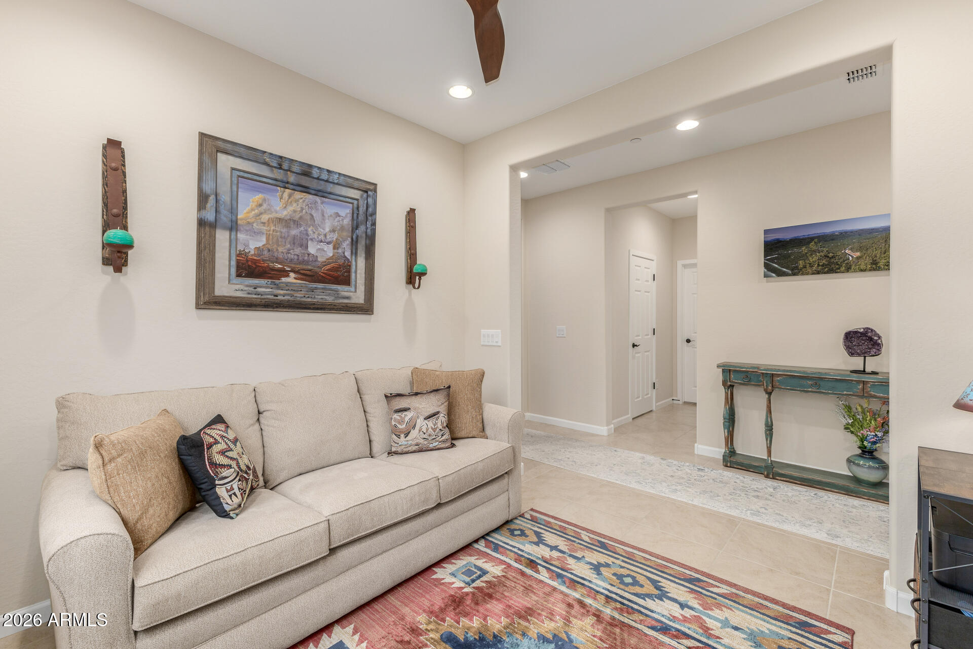 18325 East Spring Valley Court Rio Verde, AZ 85263 - Photo 7 of 50 a living room with furniture and a wooden floor
