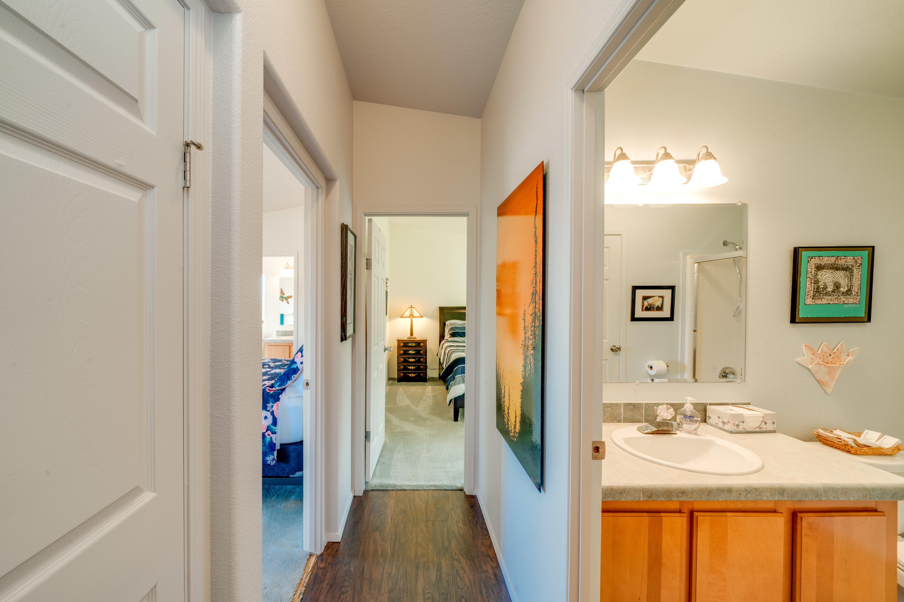 178 South River View Street Wheeler, OR 97147 - Photo 13 of 32 Hallway to bedrooms