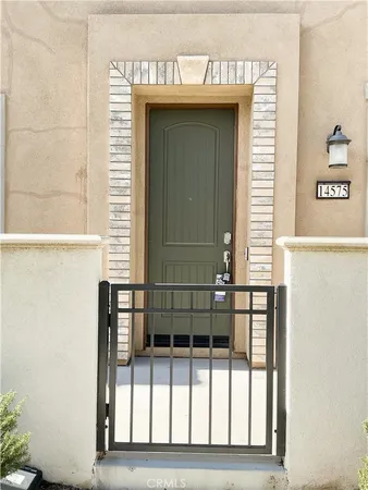 a view of a refrigerator in a livingroom