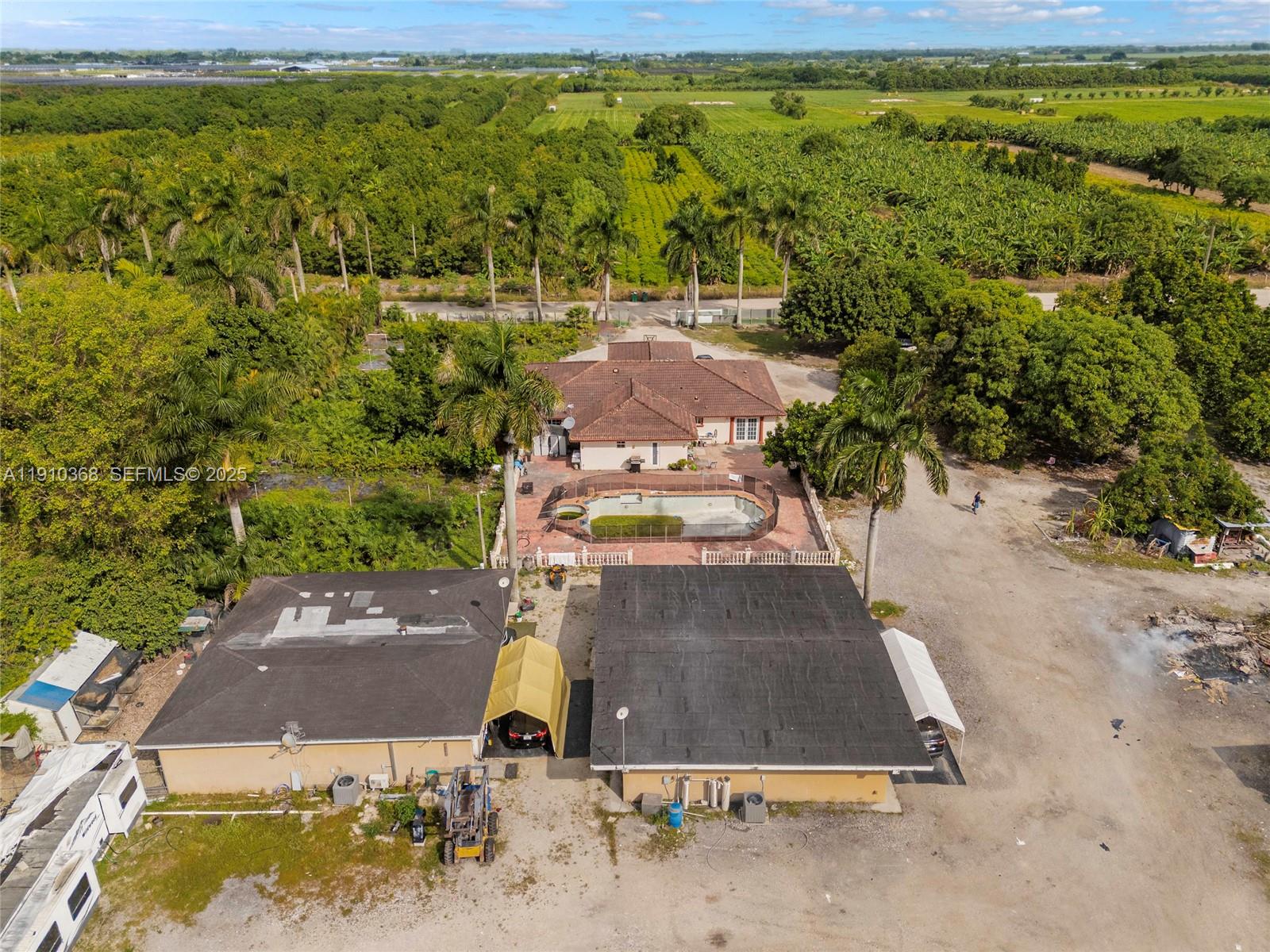 18890 Southwest 184th Street Miami, FL 33187 - Photo 16 of 37 an aerial view of a house with a yard