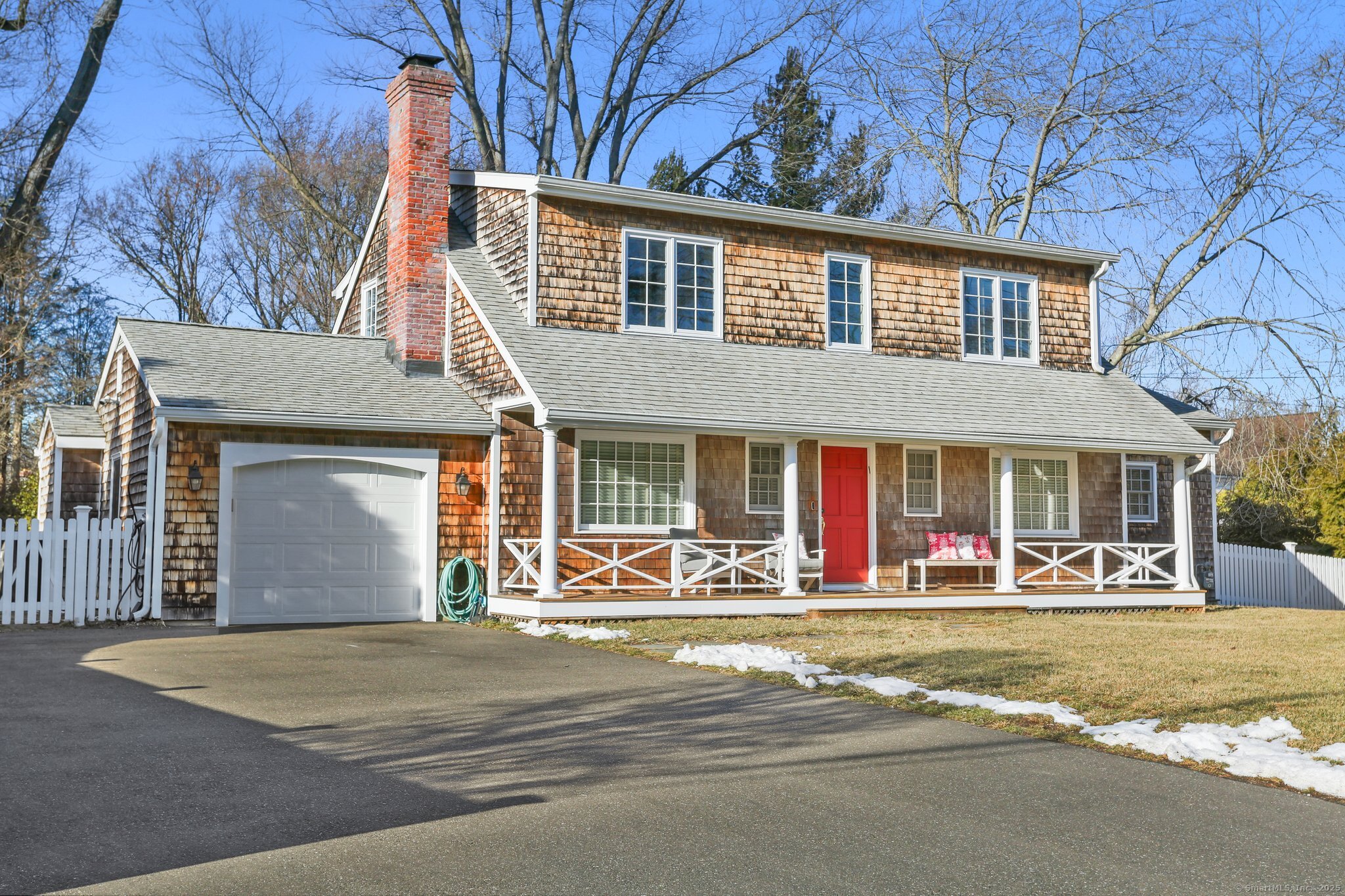 4 Brook Lane Westport, CT 06880 - Photo 1 of 1 Beautiful front porch with garage and charging station