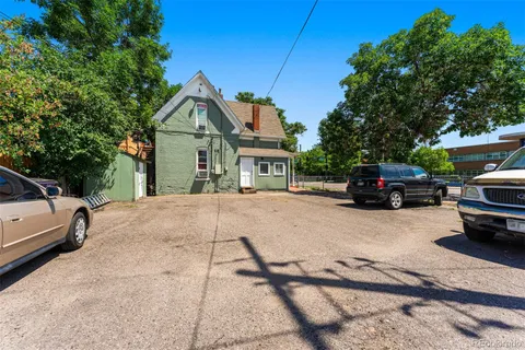 a car parked in front of a house