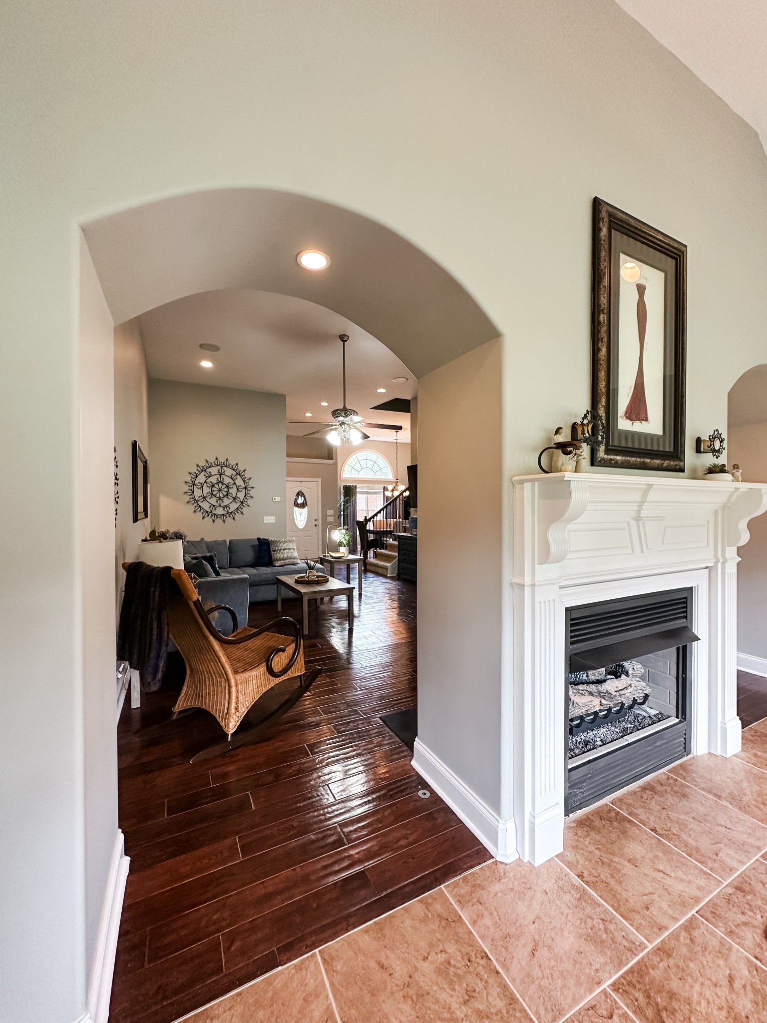 252 County House Hollow Road Cottontown, TN 37048 - Photo 28 of 50 a living room with furniture and a fireplace