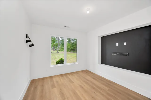 an empty room with a window