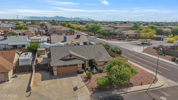 an aerial view of a city