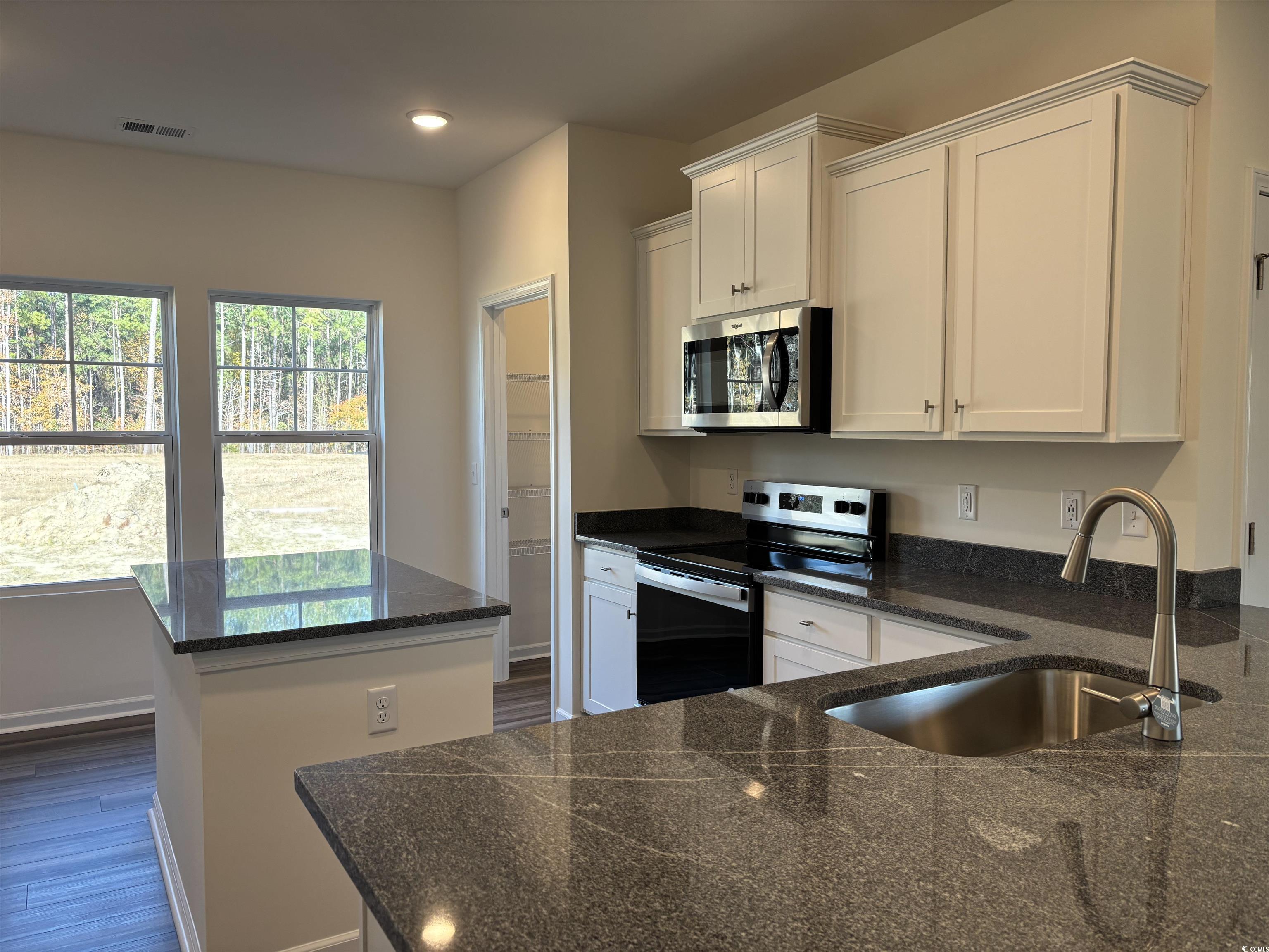 216 Palmetto Sand Loop Conway, SC 29527 - Photo 12 of 38 Unfurnished living room featuring lofted ceiling,