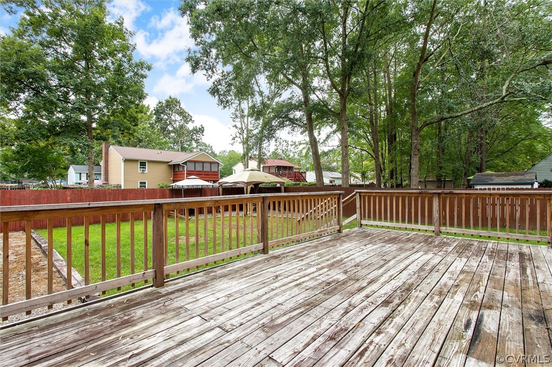 6149 Omo Road North Chesterfield, VA 23234 - Photo 23 of 26 Large back deck with large fenced back yard
