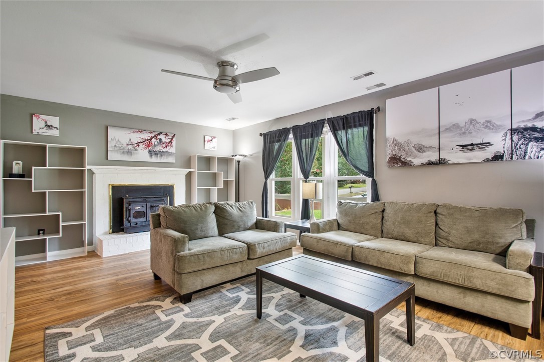 6149 Omo Road North Chesterfield, VA 23234 - Photo 8 of 26 Family room with fireplace