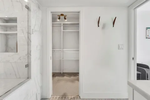 a close view of closet