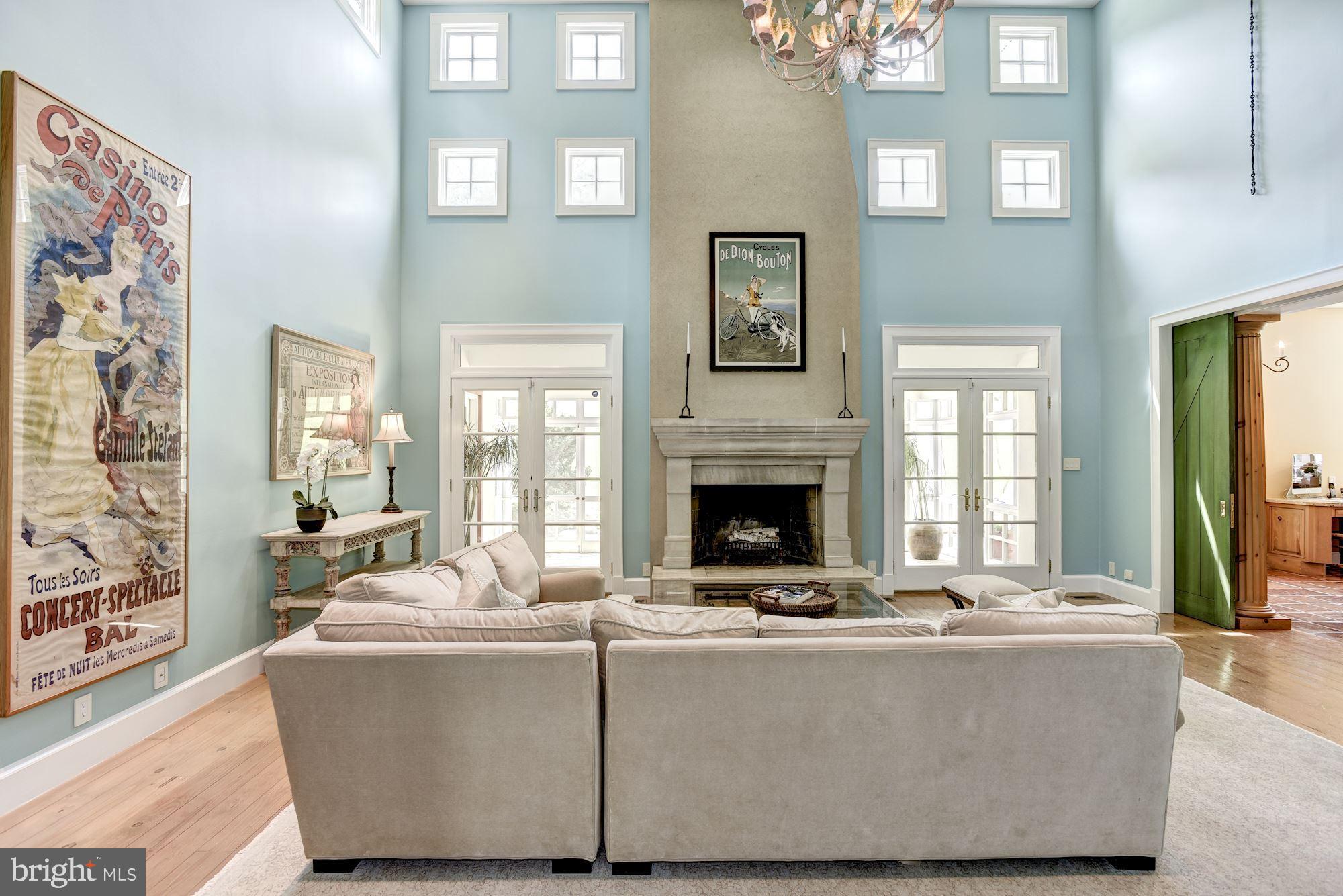 1127 Bellview Road McLean, VA 22102 - Photo 12 of 44 Two Story Family Room with Handsome Stone FP