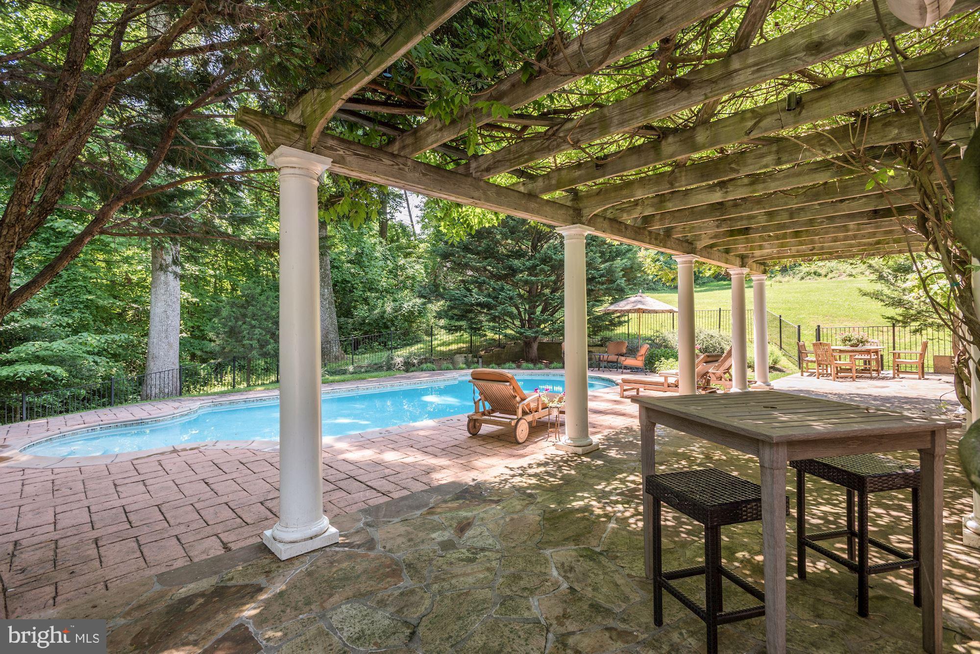 1127 Bellview Road McLean, VA 22102 - Photo 31 of 44 Back Pergola overlooking Pool