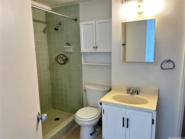 a city view with tall buildings