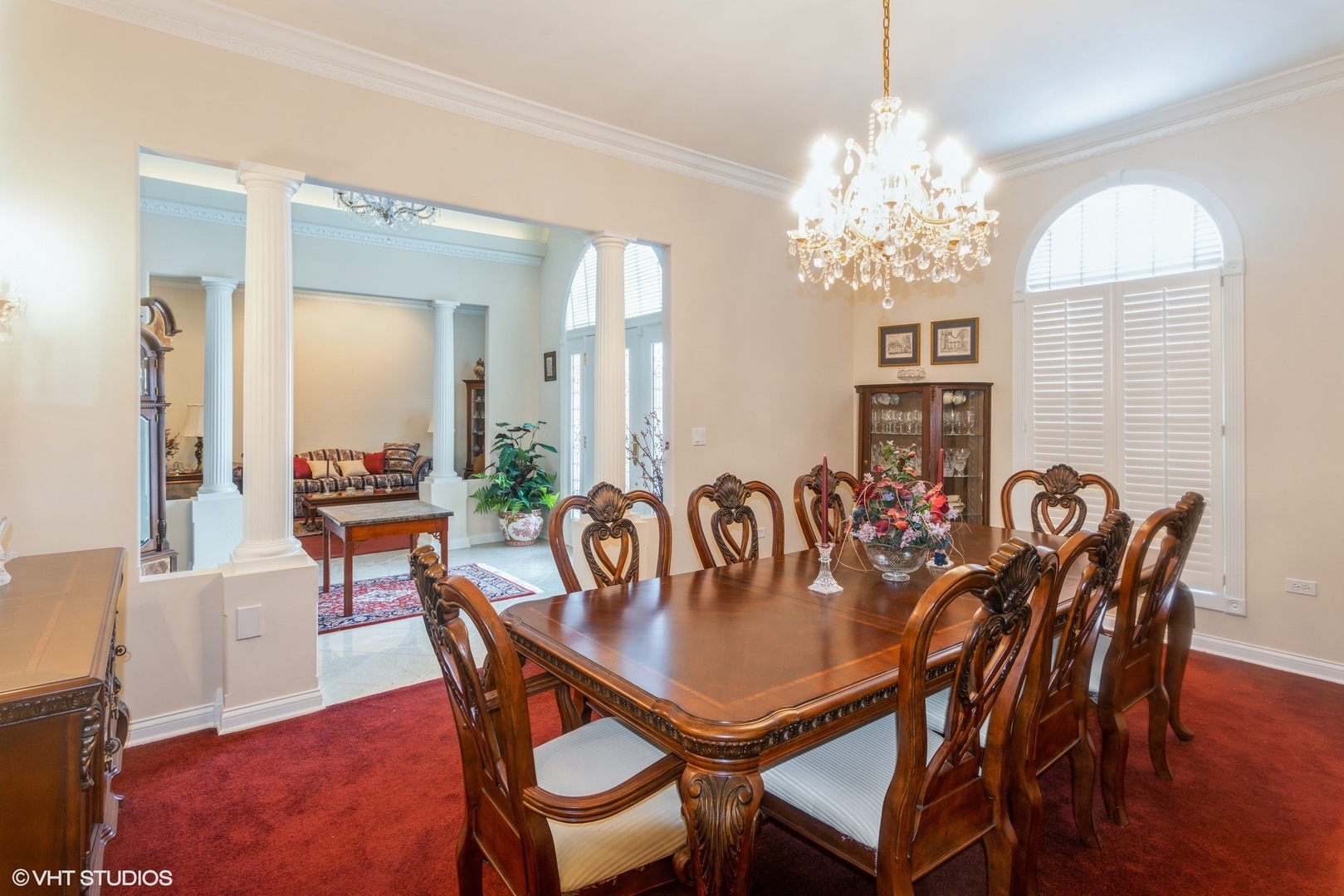 505 East Corning Road Beecher, IL 60401 - Photo 10 of 42 a view of a dining room with furniture and chandelier