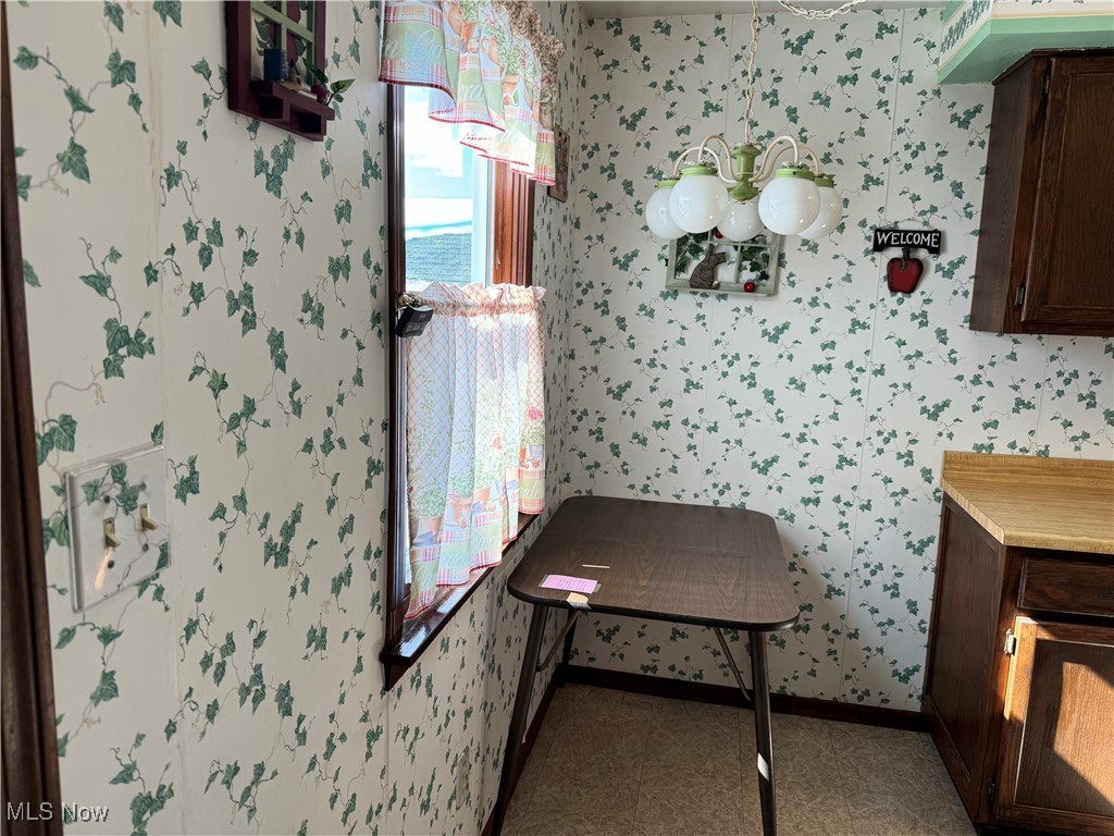281 Shields Road Youngstown, OH 44512 - Photo 24 of 33 Kitchen with baseboards and wallpapered walls