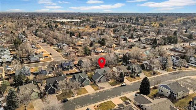 an aerial view of a city