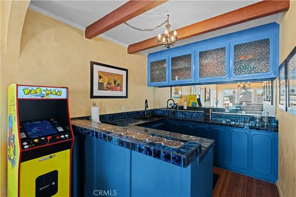 a view of a balcony with city