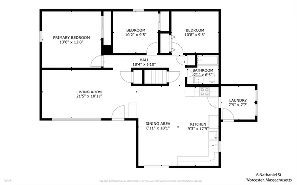 $450,000 | 6 Nathaniel Street, Worcester, MA 01604