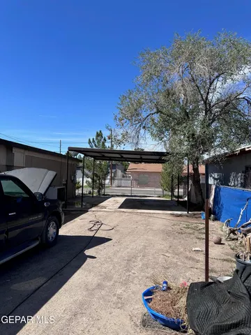 a view of a terrace with a bench