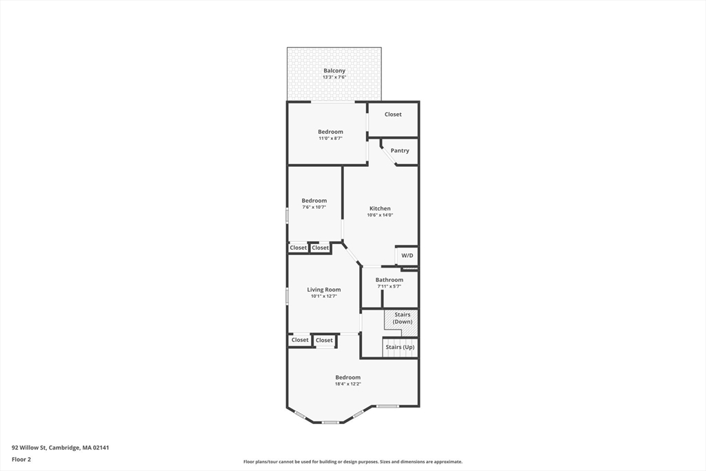 92 Willow Street, Unit 2 Cambridge, MA 02141 - Photo 3 of 20 a picture of a floor plan