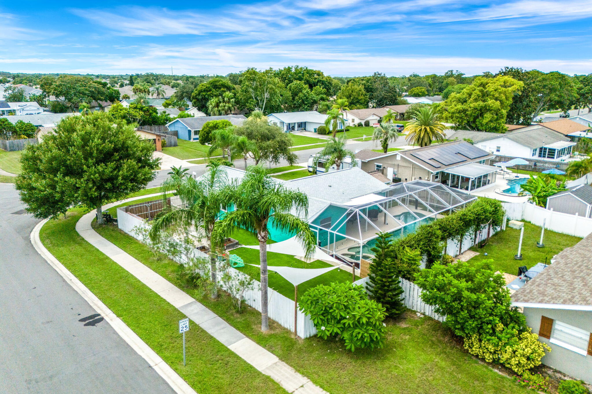 680 Mark Drive Melbourne, FL 32904 - Photo 25 of 36 an aerial view of residential houses with outdoor space and street view