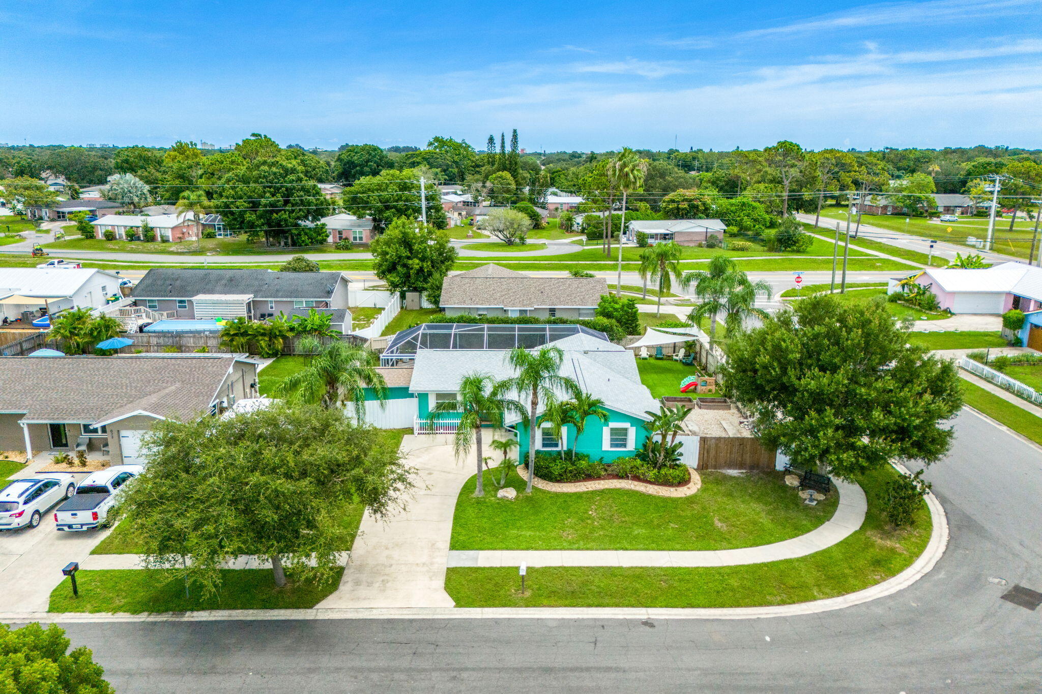 680 Mark Drive Melbourne, FL 32904 - Photo 30 of 36 a view of a swimming pool with a yard