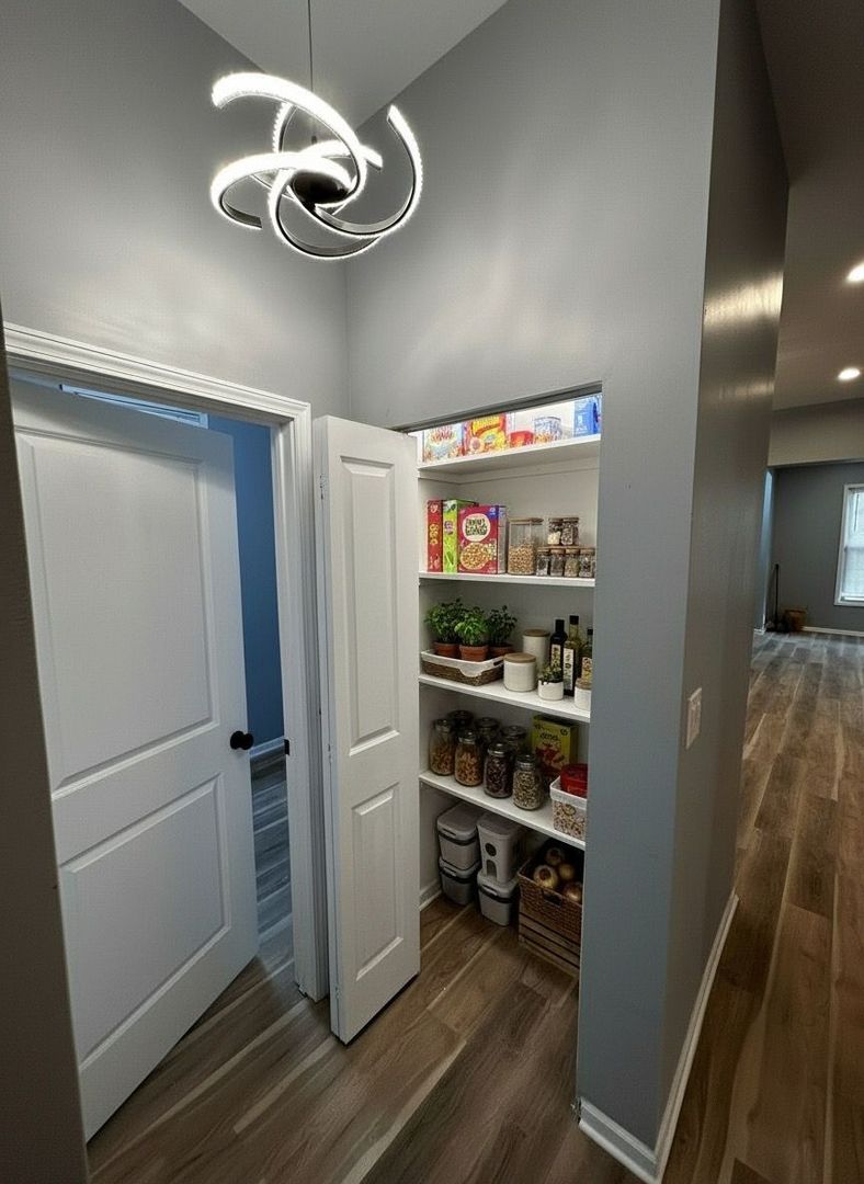 62 West 113th Street Chicago, IL 60628 - Photo 19 of 54 a view of a hallway with wooden floor and a cabinet