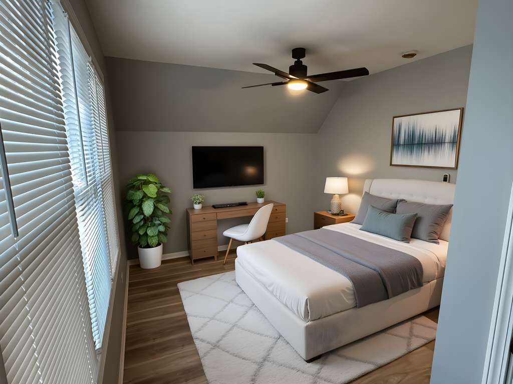 62 West 113th Street Chicago, IL 60628 - Photo 22 of 54 a bedroom with a bed and a potted plant