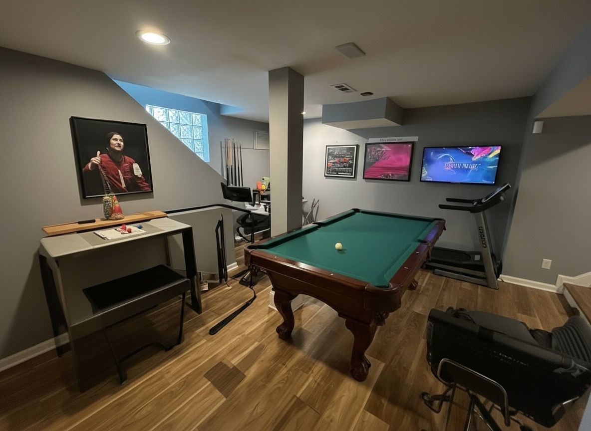 62 West 113th Street Chicago, IL 60628 - Photo 28 of 54 a room with furniture pool table and flat screen tv