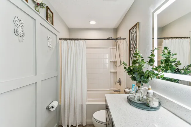 a view of a garage with furniture