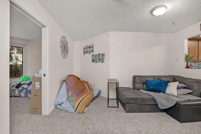 a living room with furniture and a couch
