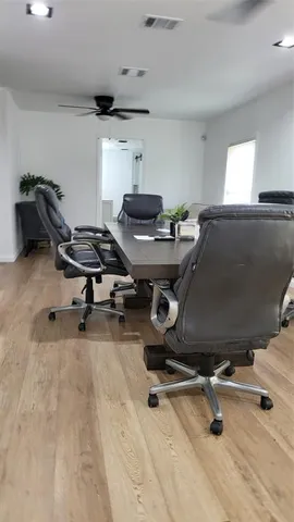 a room with gym equipment