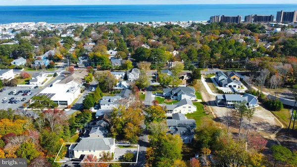 an aerial view of multiple house