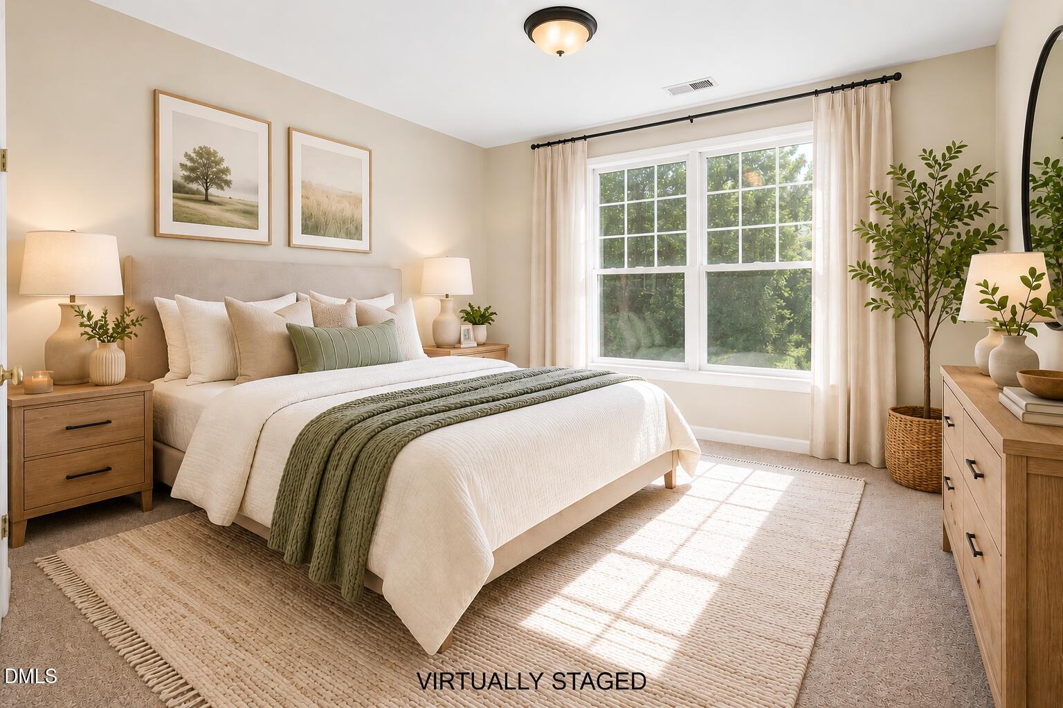 801 Moratuck Drive, Unit 202 Raleigh, NC 27604 - Photo 17 of 23 a spacious bedroom with a bed and a window