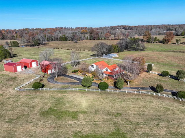 a view of a lake in the background