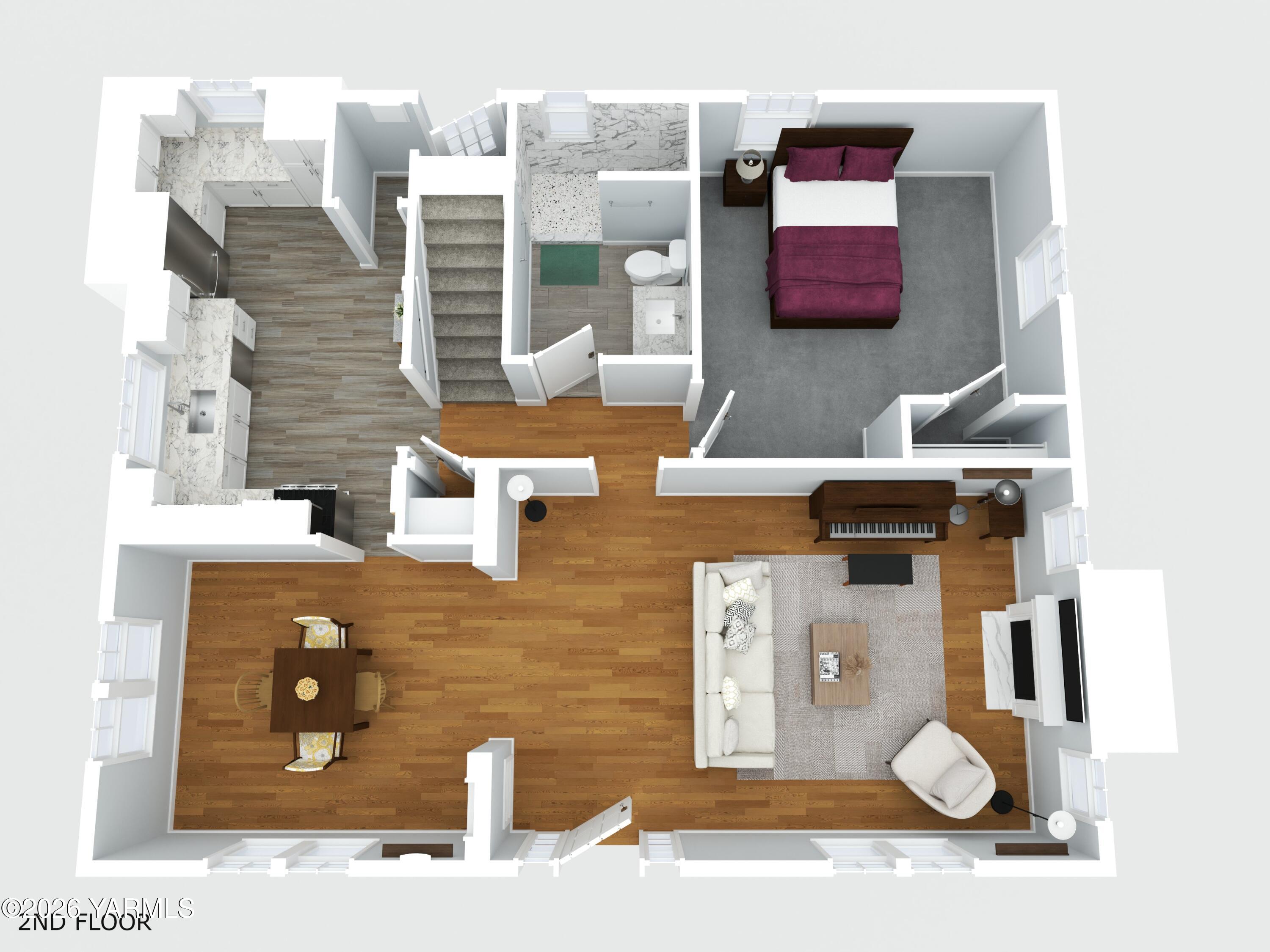 3206 Summitview Avenue Yakima, WA 98902 - Photo 47 of 48 Main level 3D floorplan