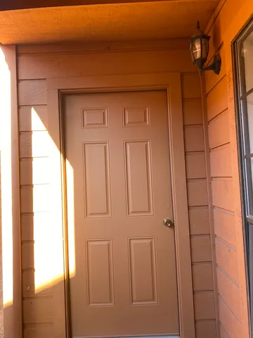 a view of front door