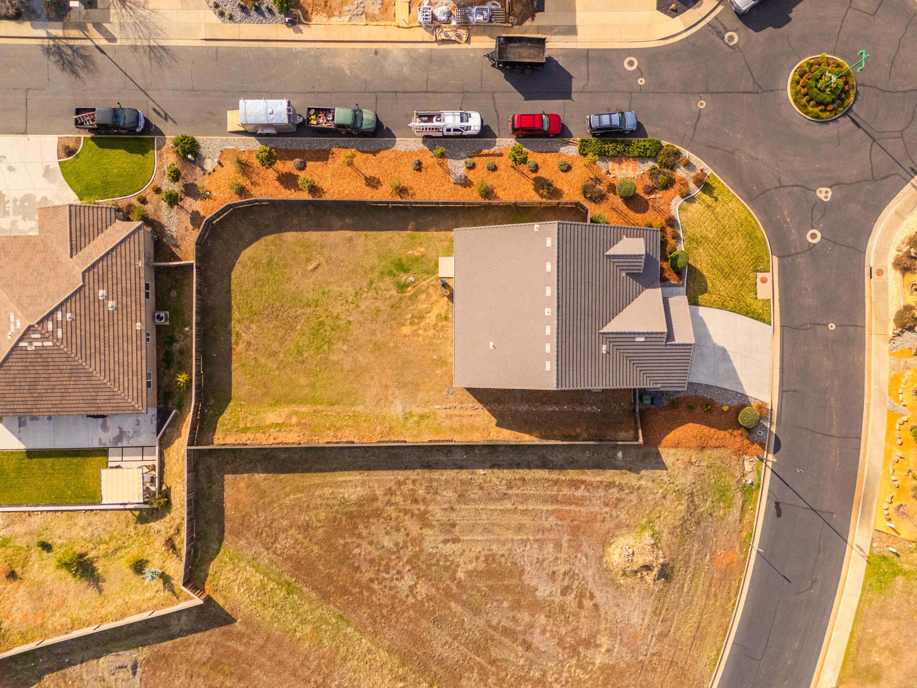 3001 Luke Trail Redding, CA 96002 - Photo 33 of 43 an aerial view of a house with a swimming pool