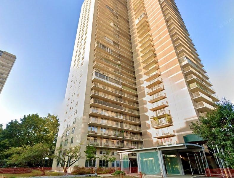 a front view of a building