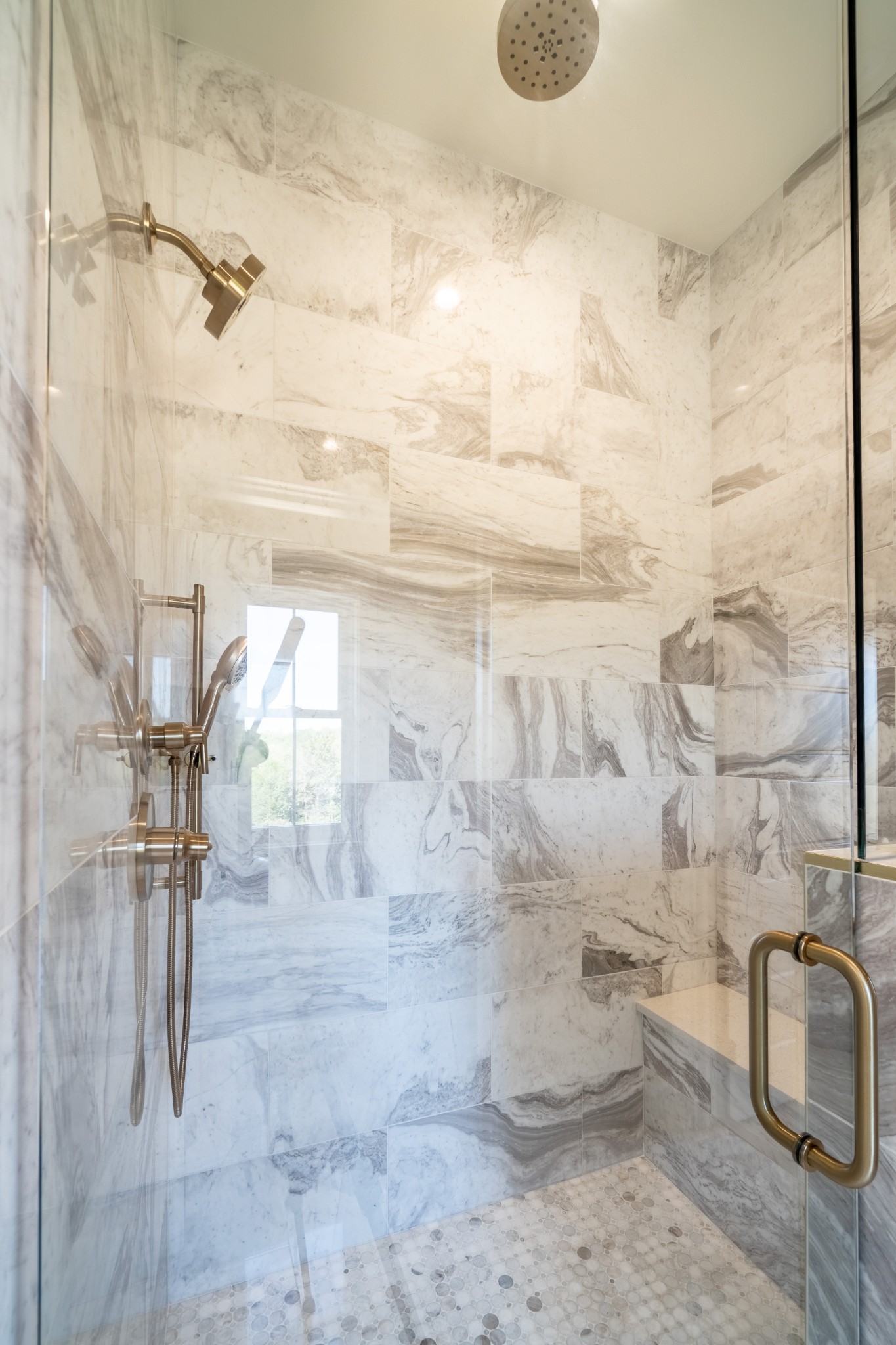 7039 Hall Road Greenbrier, TN 37073 - Photo 32 of 73 a bathroom with a granite countertop shower and a toilet