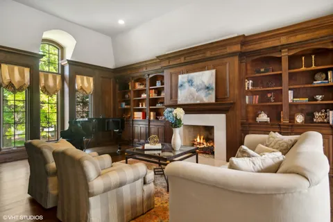 a living room with furniture and window