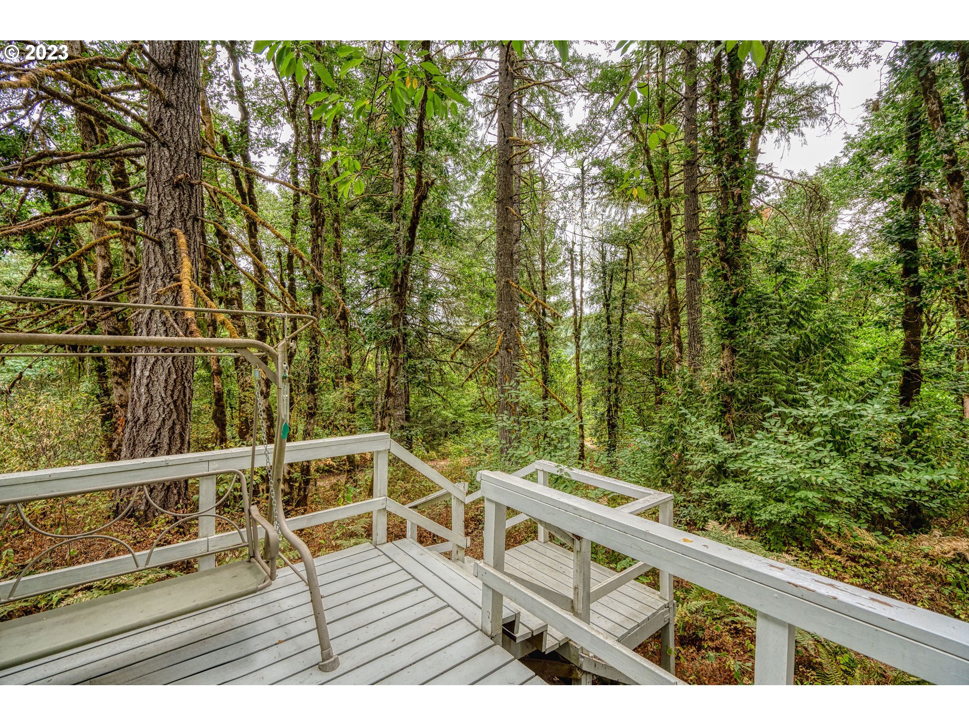 26720 Northwest Williams Canyon Road Gaston, OR 97119 - Photo 11 of 33 a view of mountain with deck and trees