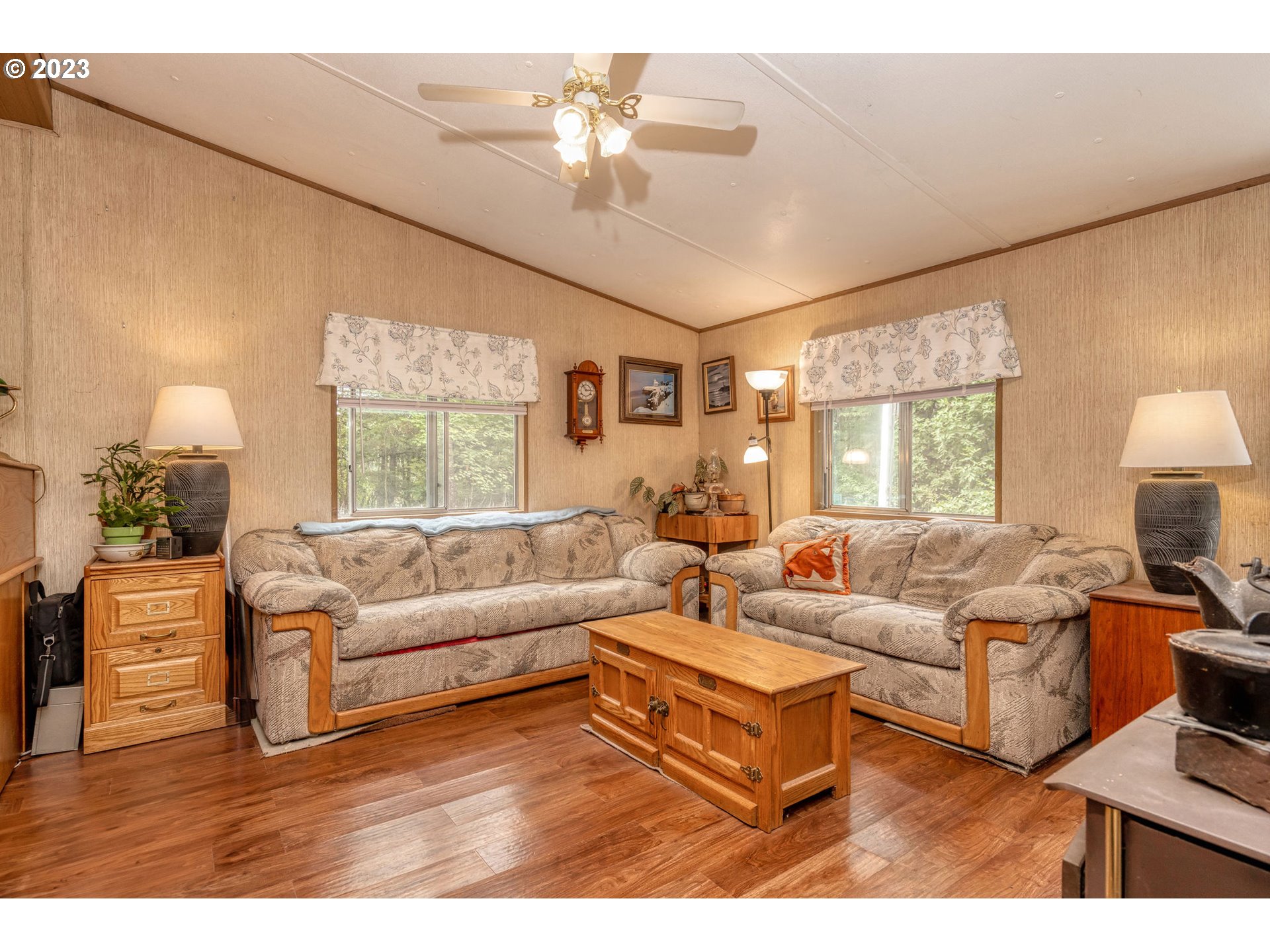 26720 Northwest Williams Canyon Road Gaston, OR 97119 - Photo 26 of 33 a living room with furniture and a large window