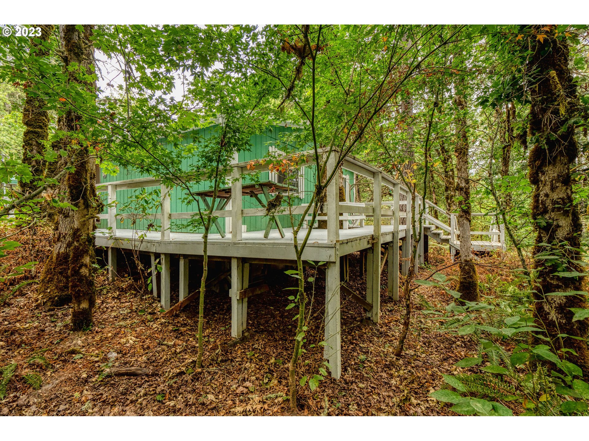 26720 Northwest Williams Canyon Road Gaston, OR 97119 - Photo 10 of 33 a backyard of a house with table and chairs