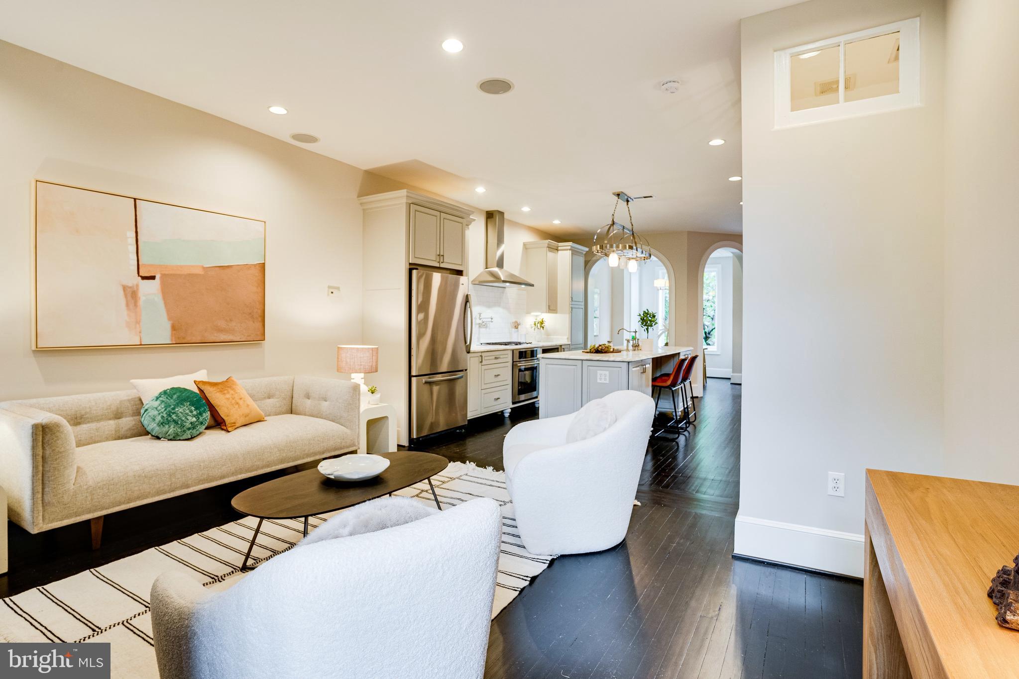 405 K Street Northeast Washington, DC 20002 - Photo 18 of 58 Living area looking toward kitchen