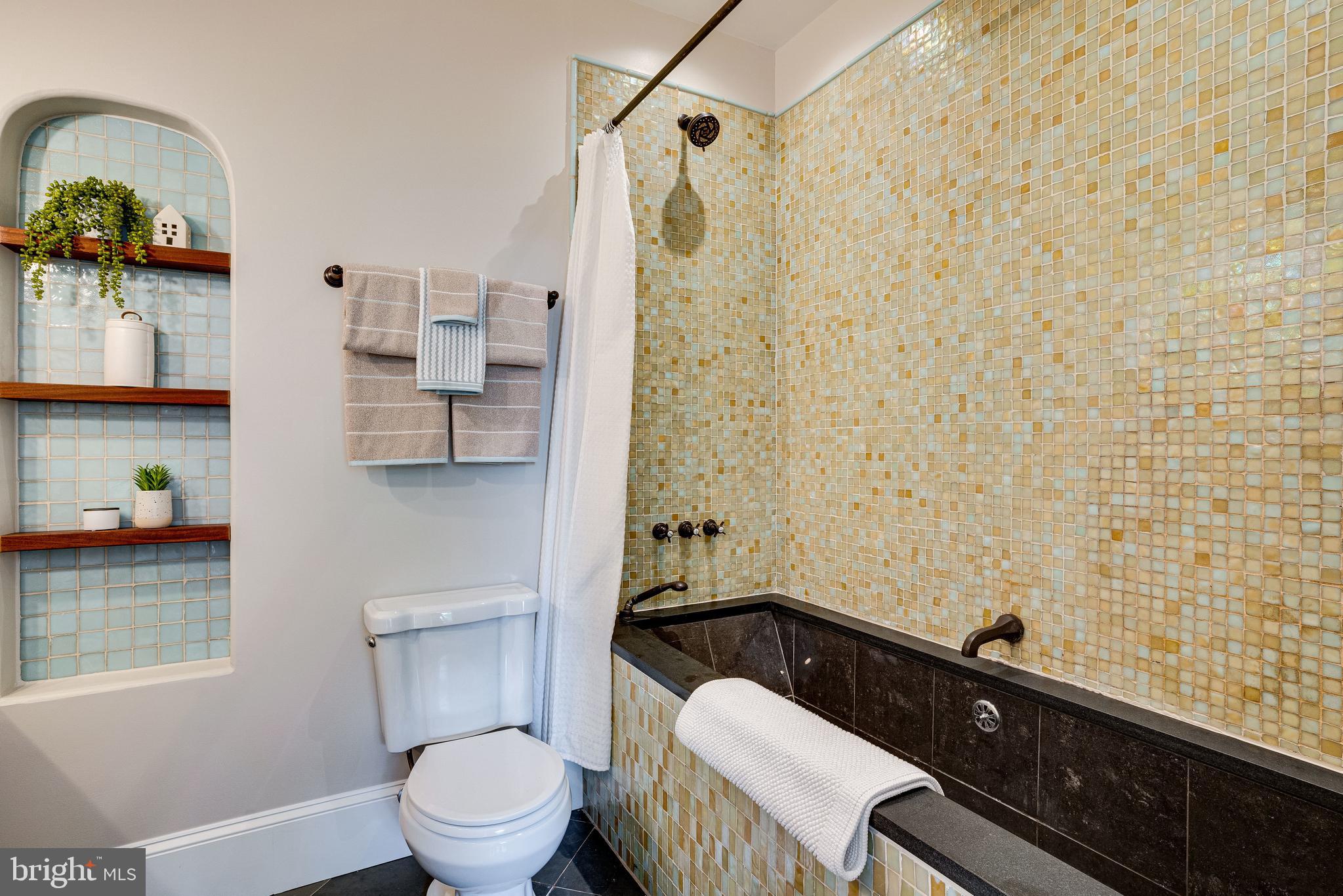 405 K Street Northeast Washington, DC 20002 - Photo 29 of 58 Deep soaking tub with mosaic tile surround