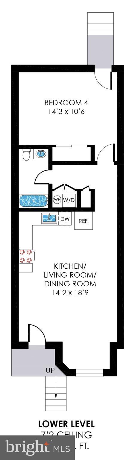 405 K Street Northeast Washington, DC 20002 - Photo 58 of 58 Lower level floor plan